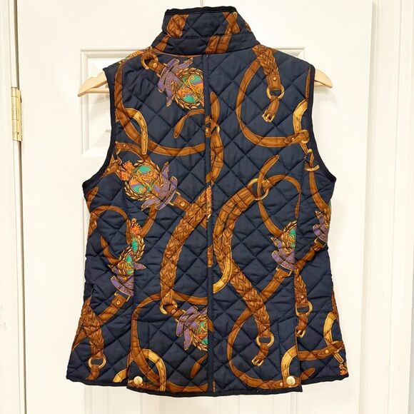 Ralph Lauren Women’s Size Small Quilted Vest Equestrian Horse - Picture 2 of 6